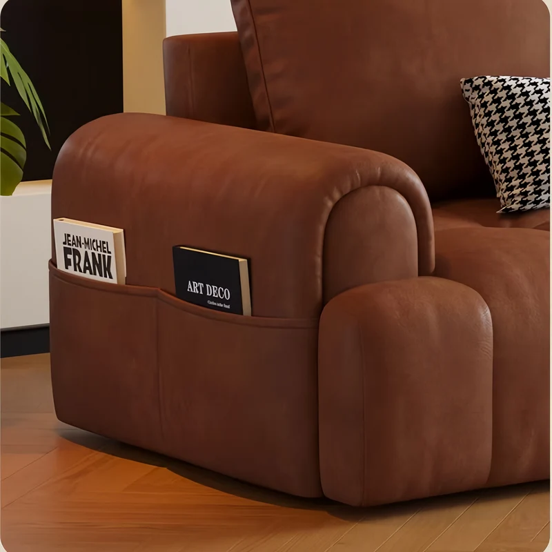 4-in-1 Schlafsofa aus geöltem Wachsleder