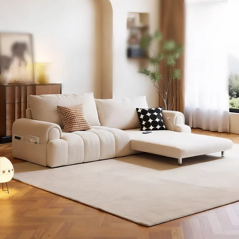 4-in-1-Schlafsofa aus Mikrofaser-Wildleder