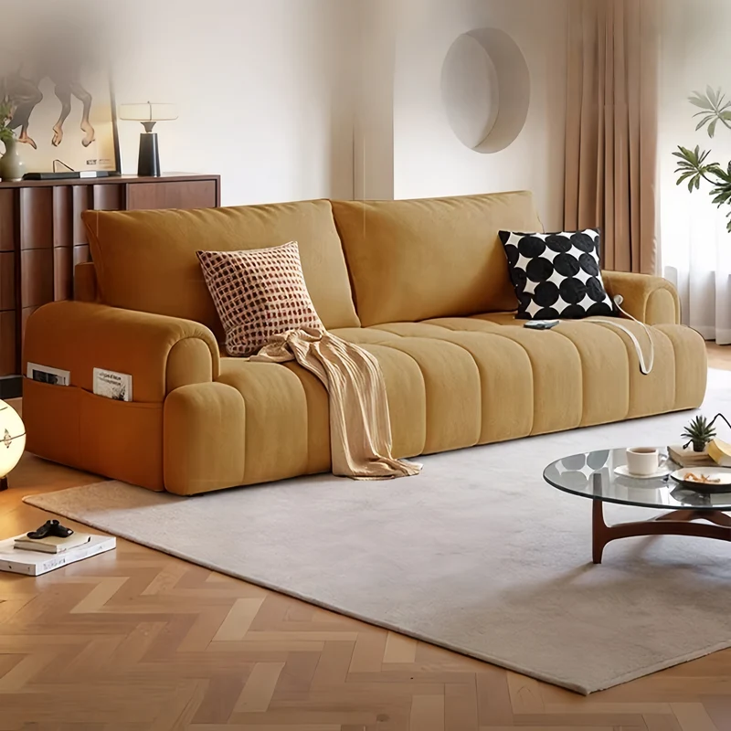 4-in-1-Schlafsofa aus Mikrofaser-Wildleder