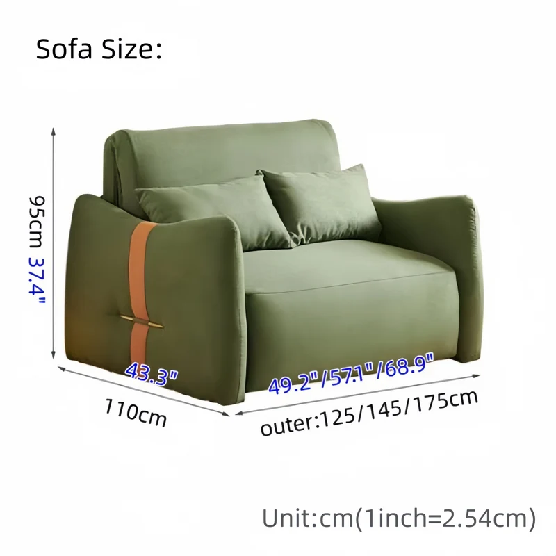 Modernes, minimalistisches Schlafsofa mit Fernbedienung, Bezug aus Mikrofaser-Wildleder und Aufbewahrungsschublade