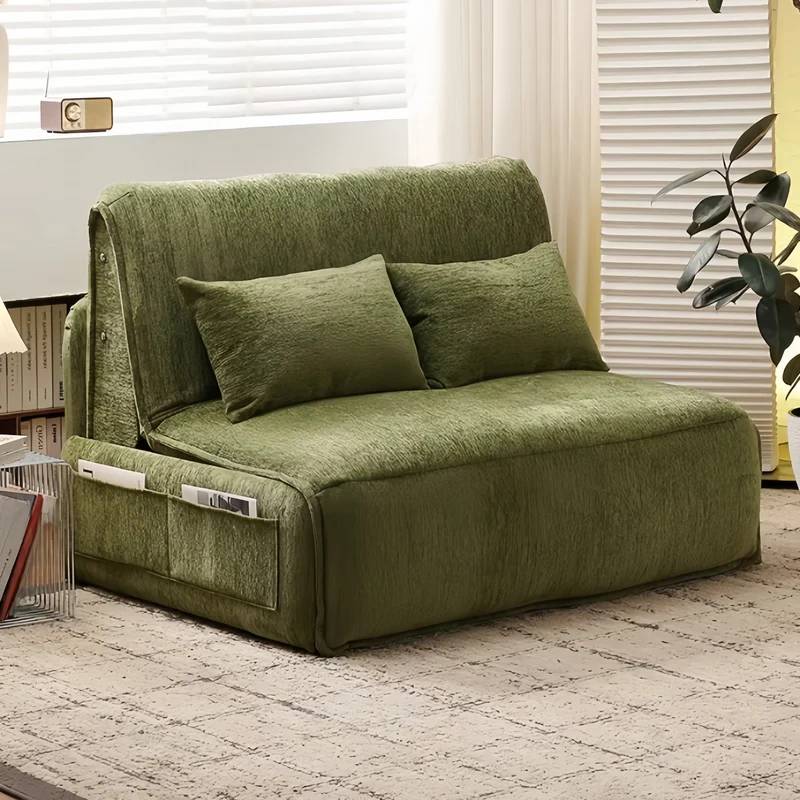 Elektrisches Schlafsofa mit Fernbedienung aus Chenille-Stoff