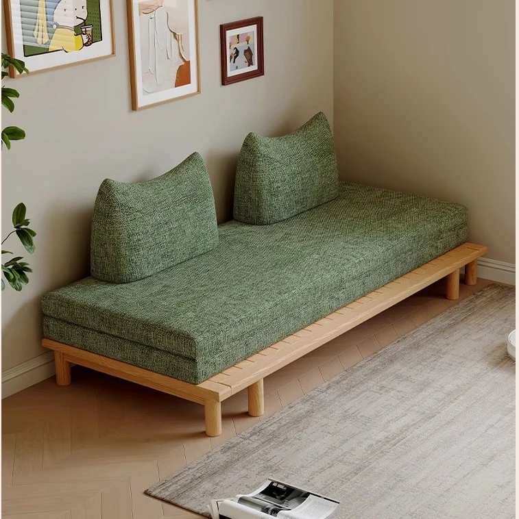 Tatami-Schlafsofa mit Massivholzrahmen und Tumbler-Rückenkissen