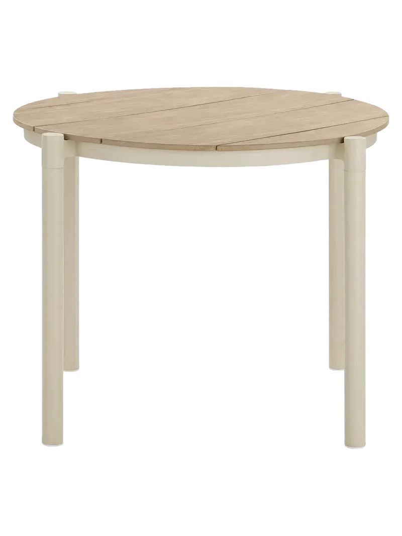 Abela Esstisch Aluminium/Holzoptik, sand/natur