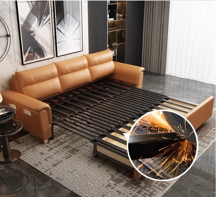 Umwandelbares Schlafsofa mit Stauraum und Taschen