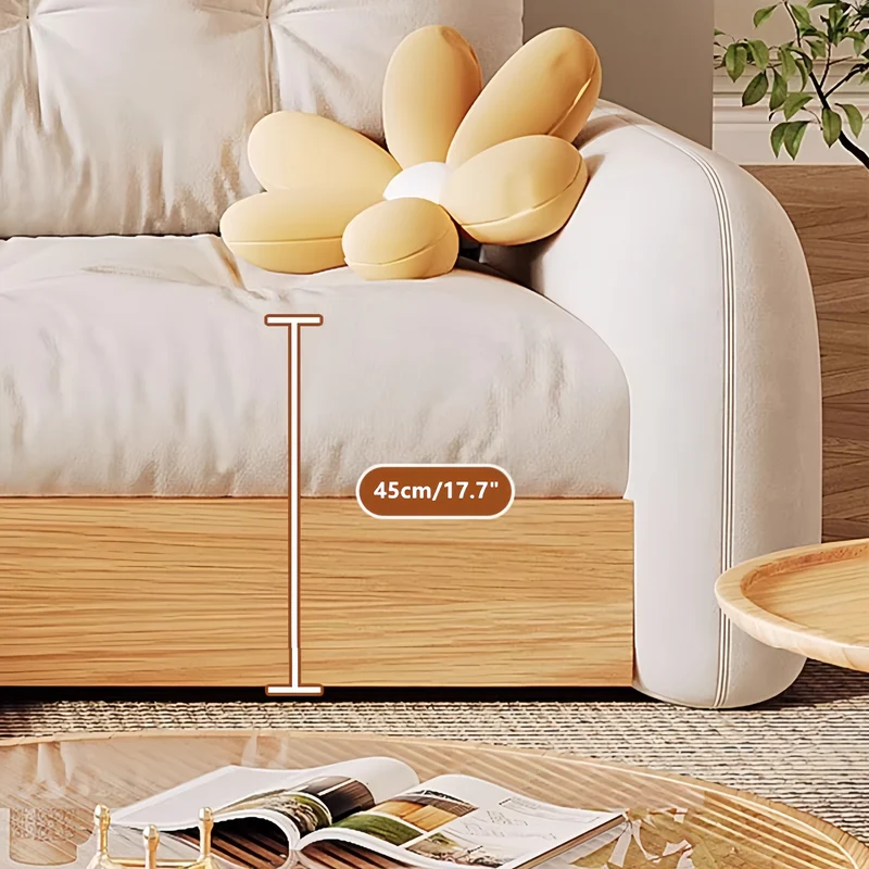 Ausziehbare Lounge-Chaise und Sofa von Japandi mit Stauraum darunter