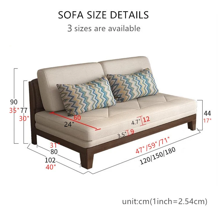Ausziehbares Schlafsofa aus Massivholz