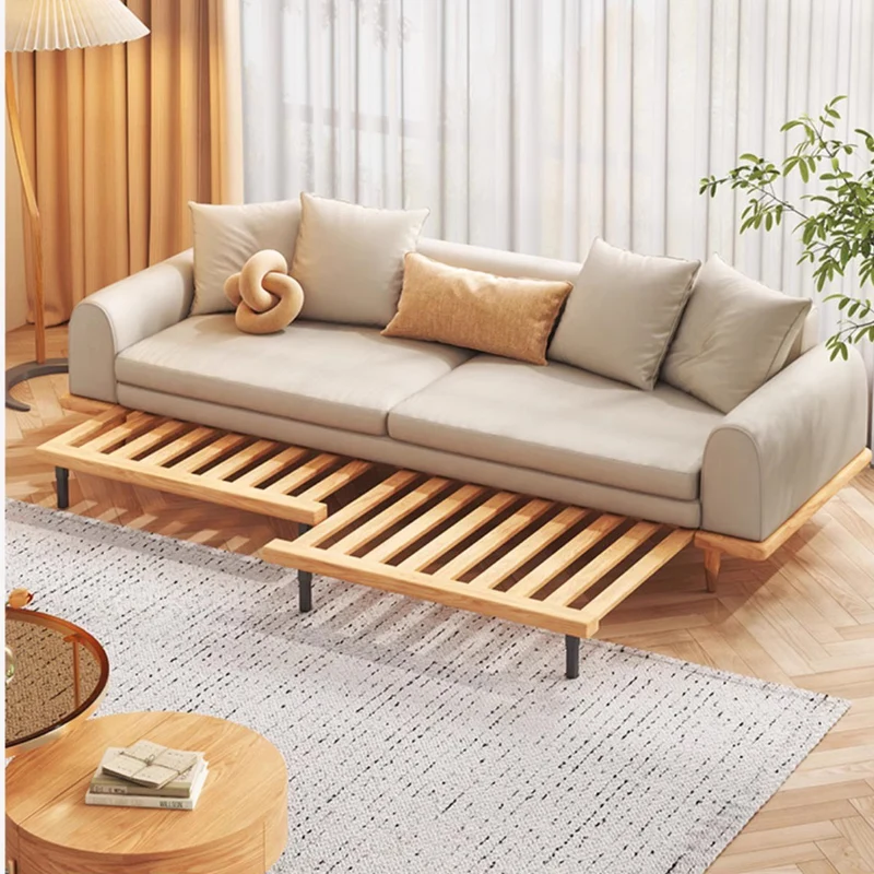 Japandi Minimalismus Schlafsofa aus Massivholz