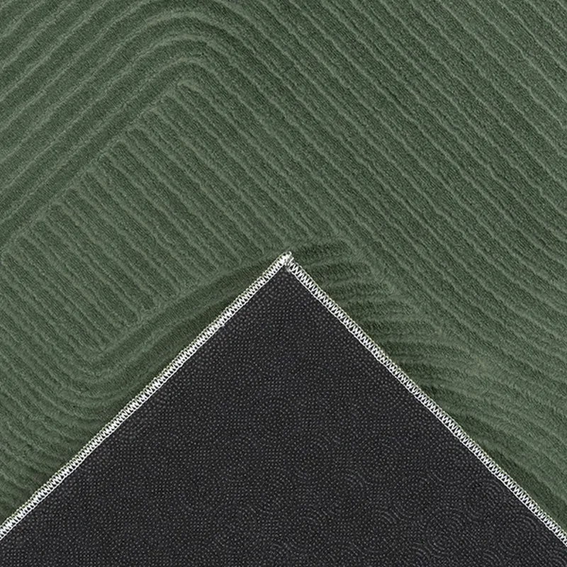 Kurzflor-Teppich 3D-Relief geometrische Bögen - Polypropylen, 9 mm Gesamthöhe