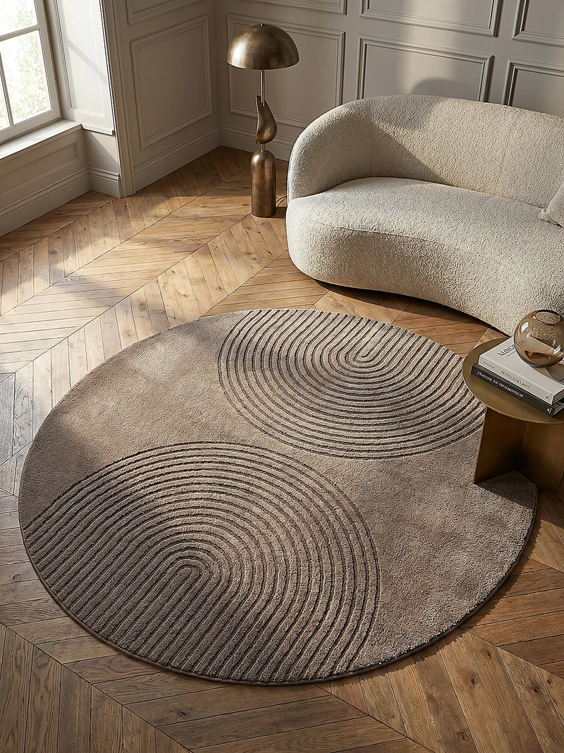 Kurzflor-Teppich 3D-Relief - Polypropylen-Polyester-Mix, 13 mm Gesamthöhe