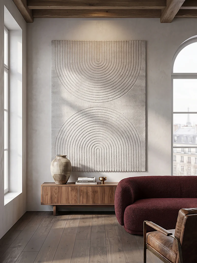 Kurzflor-Teppich 3D-Relief - Polypropylen-Polyester-Mix, 13 mm Gesamthöhe