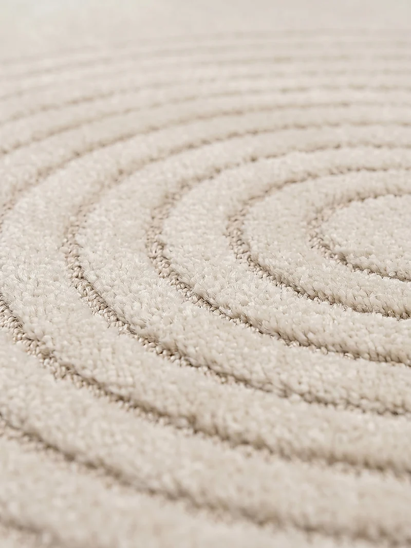 Kurzflor-Teppich 3D-Relief - Polypropylen-Polyester-Mix, 13 mm Gesamthöhe