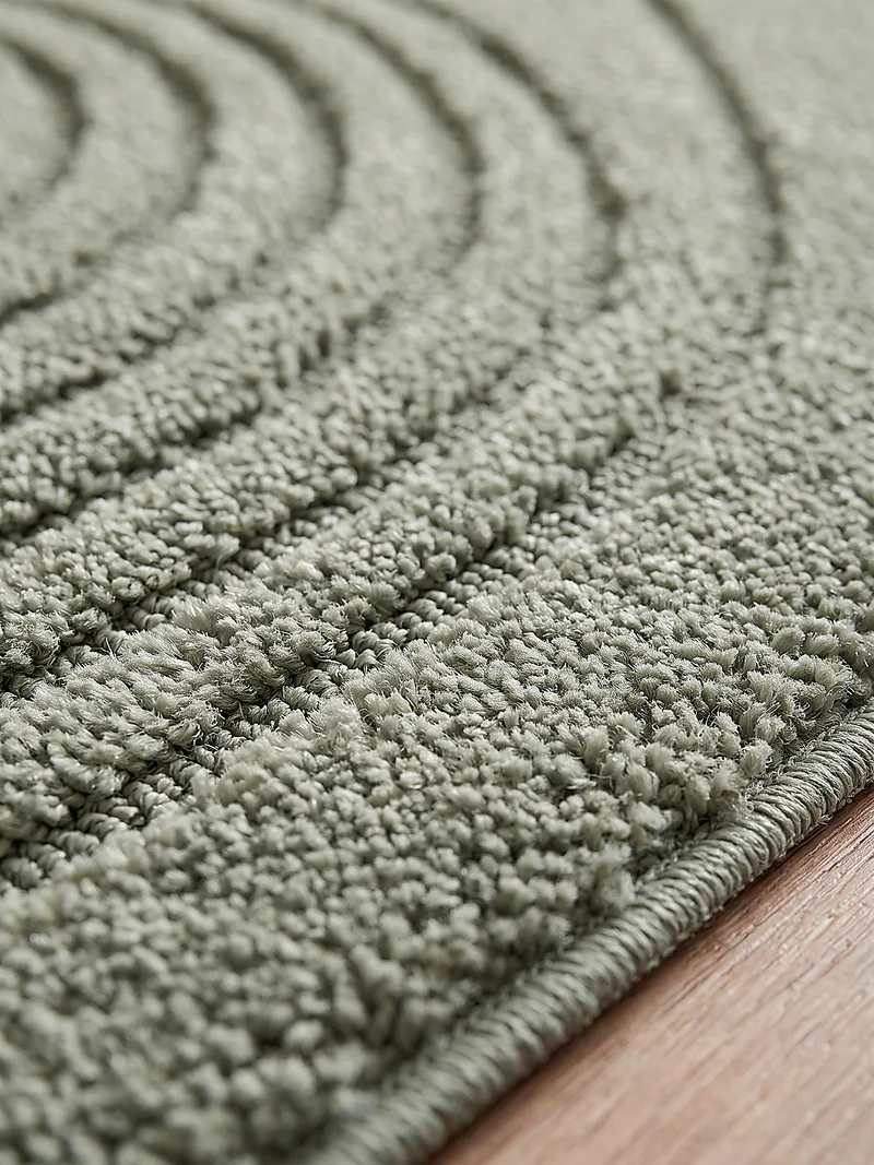 Kurzflor-Teppich 3D-Relief - Polypropylen-Polyester-Mix, 13 mm Gesamthöhe