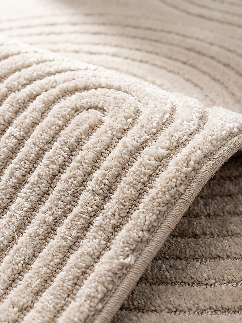 Kurzflor-Teppich 3D-Relief - Polypropylen-Polyester-Mix, 13 mm Gesamthöhe