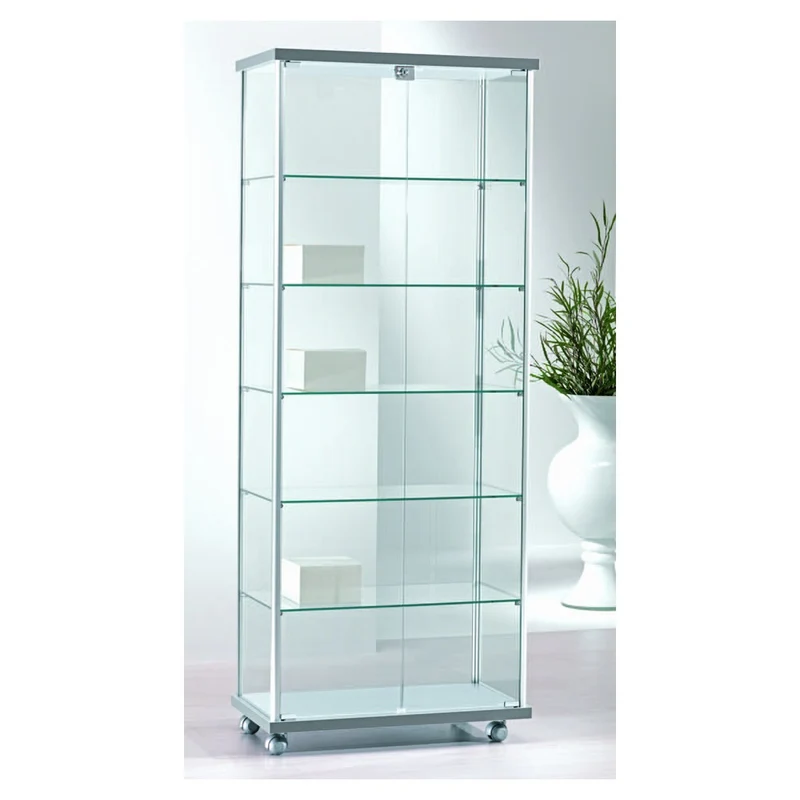 Casa Padrino Luxus Ladenvitrine 93 x 39 cm H. 180 cm - Ladeneinrichtung - Boutique Möbel - Made in Italy