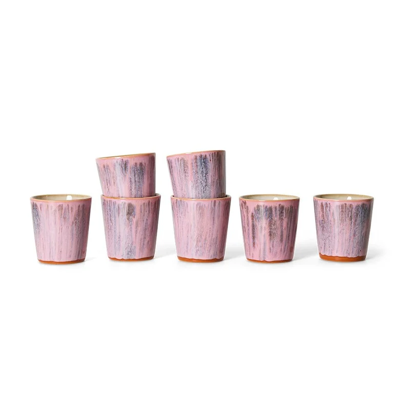 70's Ceramics: Caffee Tasse, rhubarb