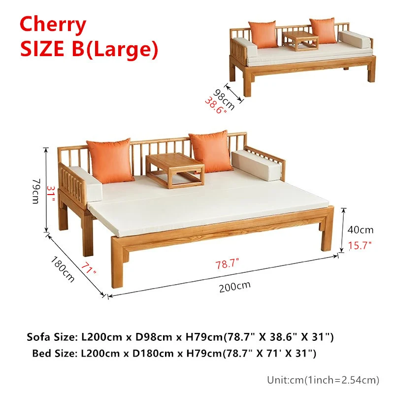 Multifunktionales Schlafsofa Arhat aus Massivholz