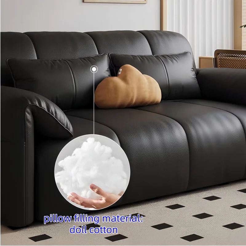 Elektrisches Kunstleder-Schlafsofa mit Fernbedienung, Latexkissen und Aufbewahrungsschublade
