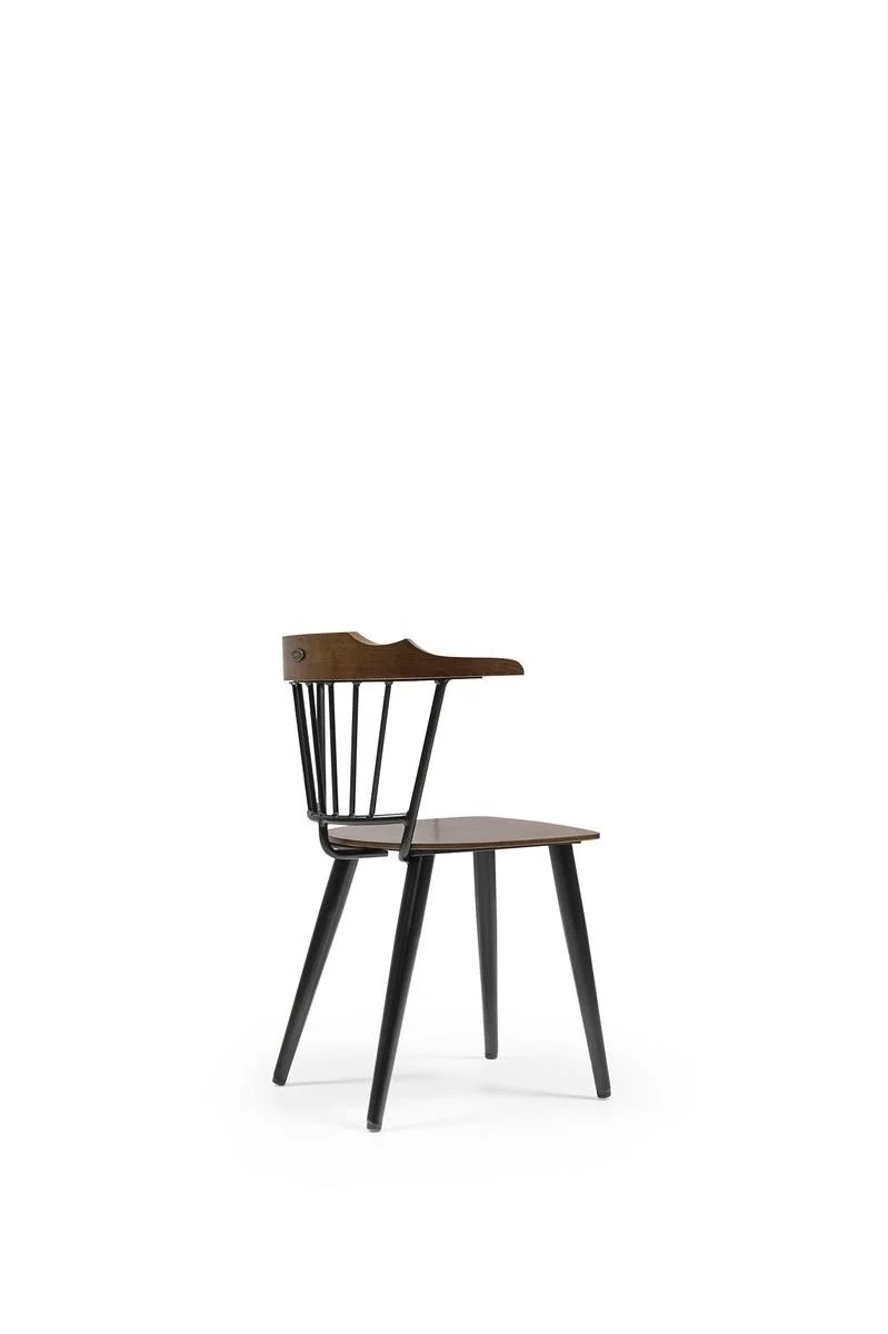 Pub Wooden Dining Chair – Black Spindle Back