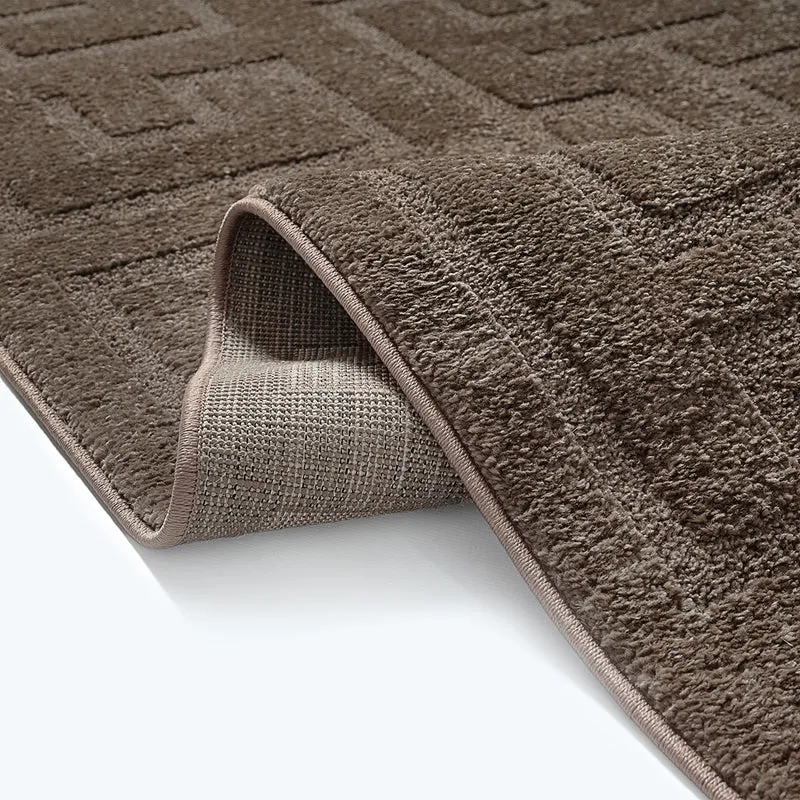 Kurzflor-Teppich Labyrinth-Linien - Polypropylen-Polyester-Mix, 13 mm Gesamthöhe
