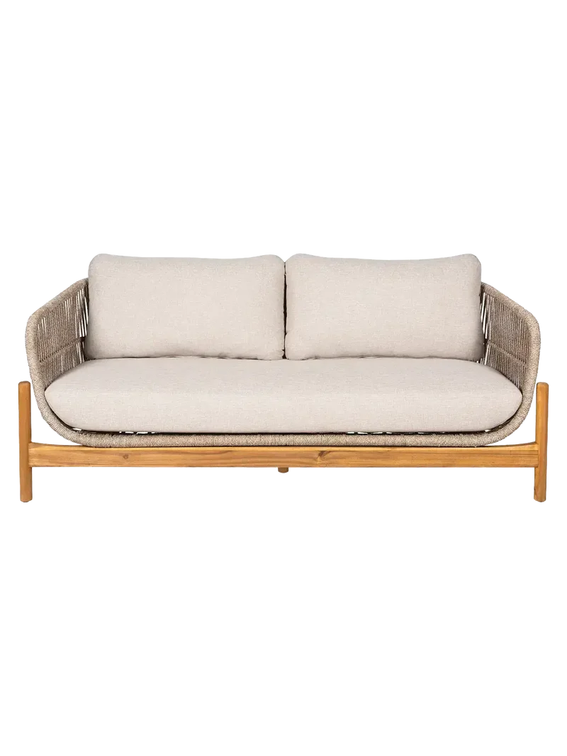 Terracina Loungesofa Akazienholz, natur/beige