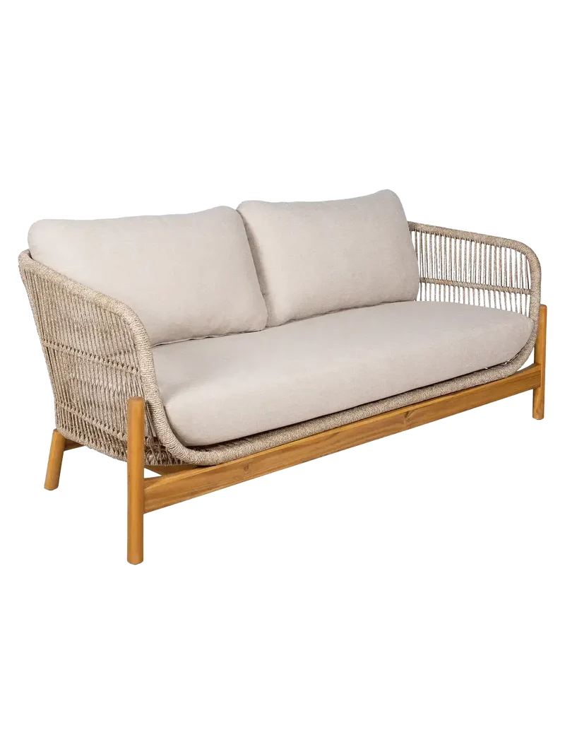 Terracina Loungesofa Akazienholz, natur/beige