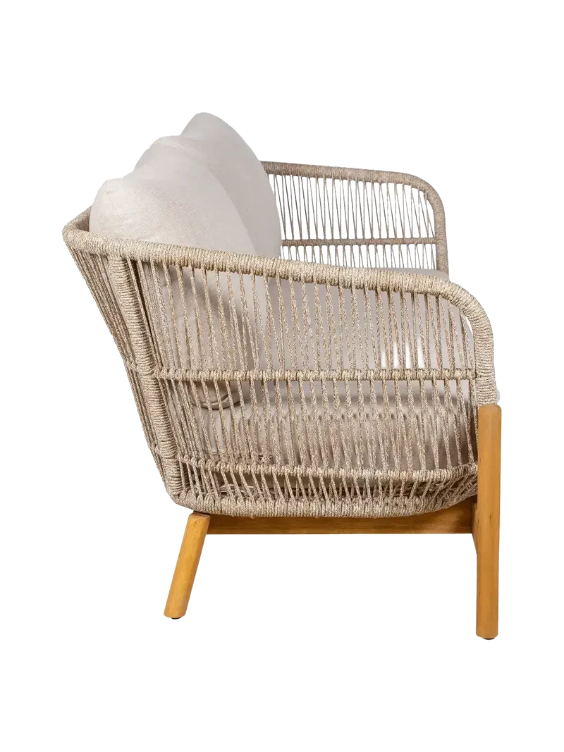 Terracina Loungesofa Akazienholz, natur/beige