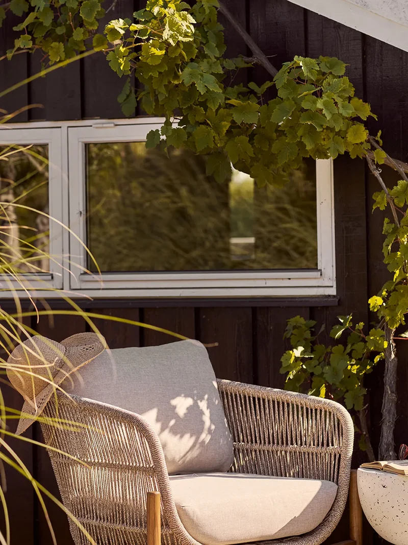 Terracina Loungesessel Akazienholz, natur/beige