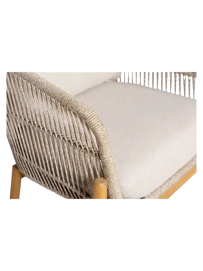 Terracina Loungesessel Akazienholz, natur/beige