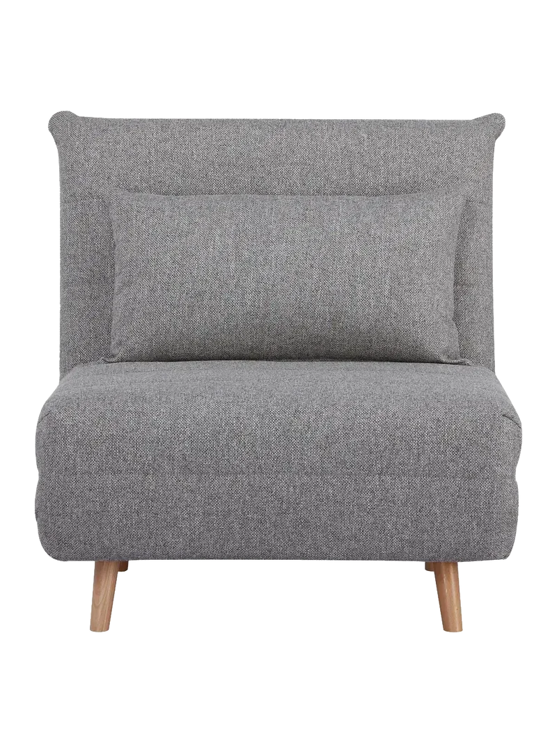 Marlow Schlafsofa Stoff, grau, Beine natur