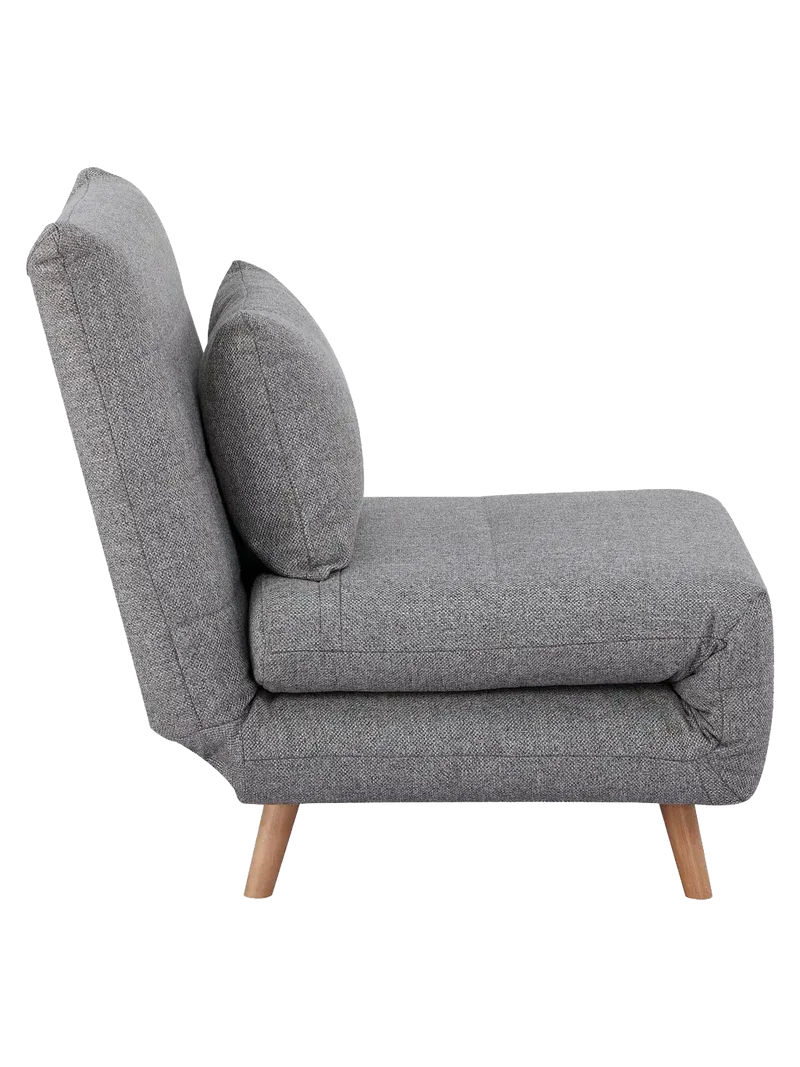Marlow Schlafsofa Stoff, grau, Beine natur