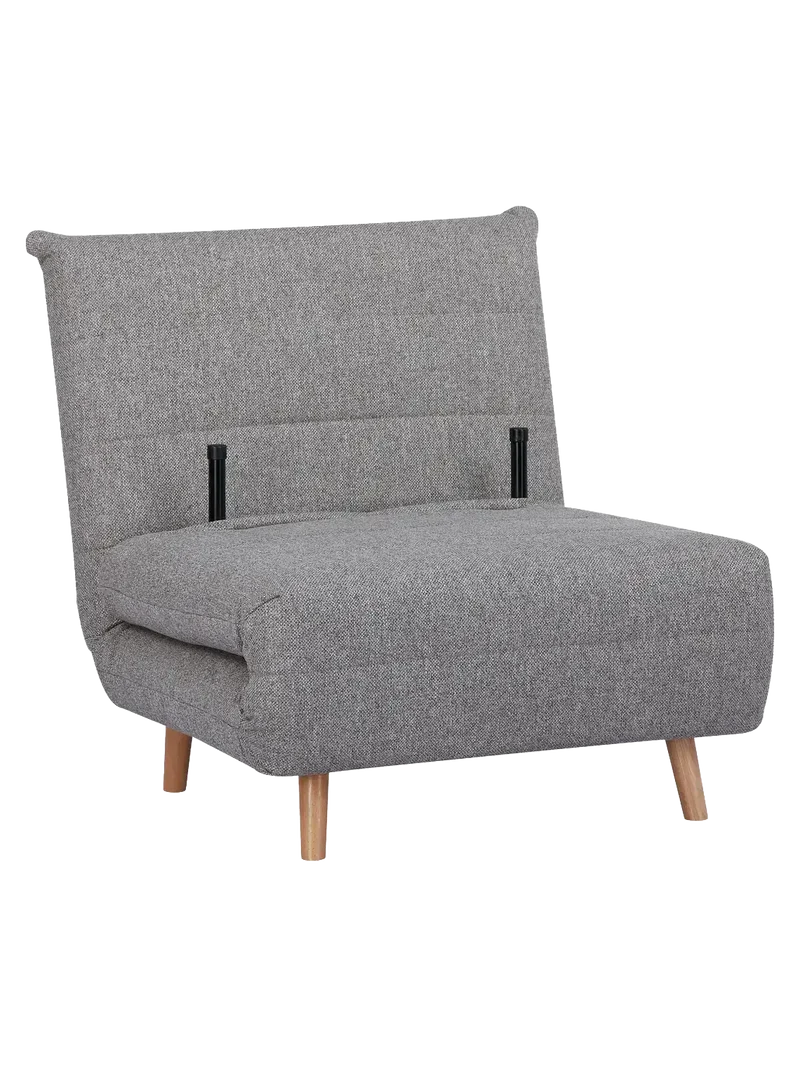 Marlow Schlafsofa Stoff, grau, Beine natur