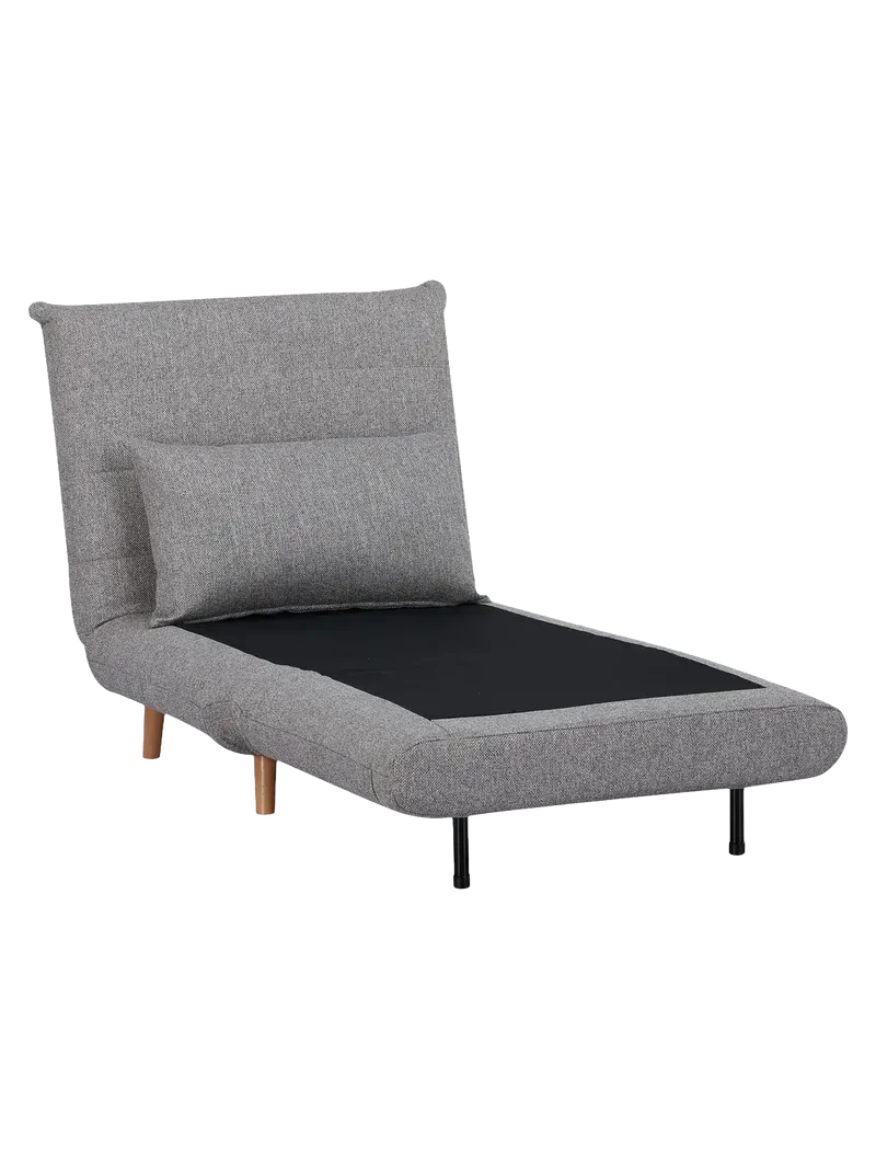 Marlow Schlafsofa Stoff, grau, Beine natur