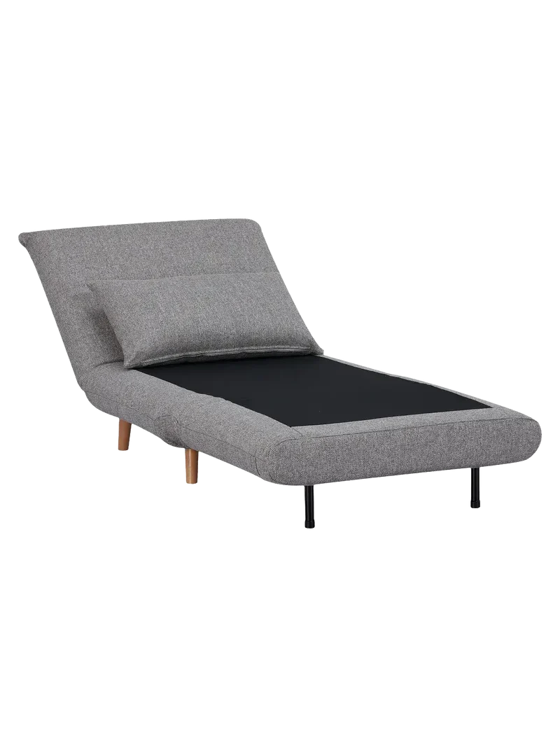 Marlow Schlafsofa Stoff, grau, Beine natur