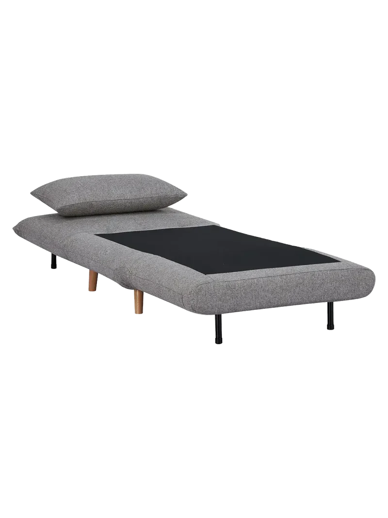 Marlow Schlafsofa Stoff, grau, Beine natur