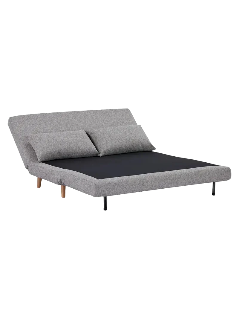 Marlow Schlafsofa Stoff, grau, Beine natur