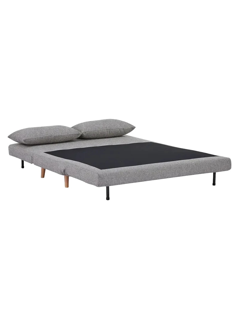 Marlow Schlafsofa Stoff, grau, Beine natur