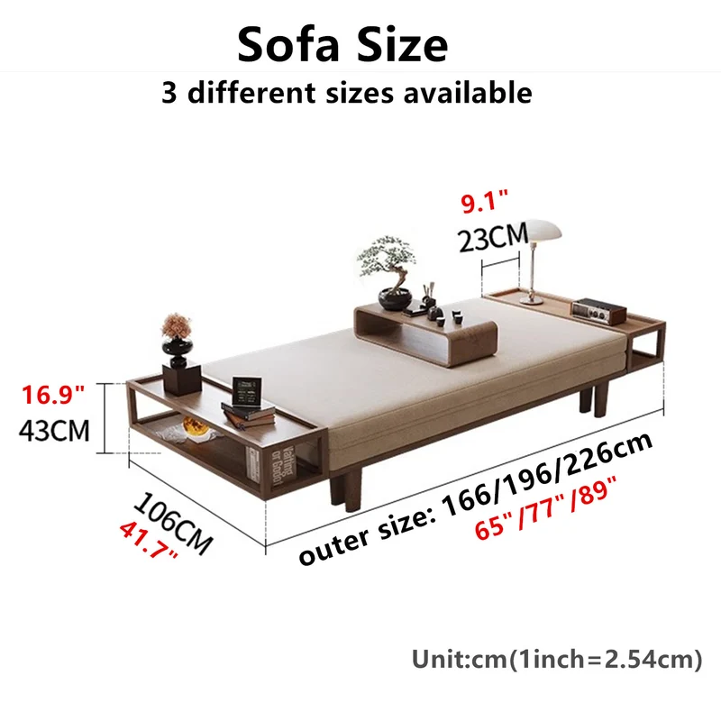 Zen Transform Schlafsofa mit Chabudai-Tisch