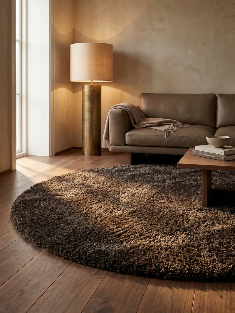 Shaggy Hochflor-Teppich – Helle Naturtöne | 5 cm Florhöhe extra weich