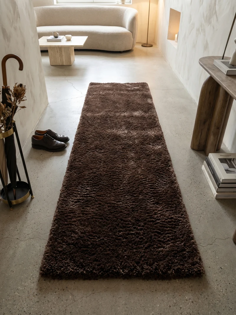Shaggy Hochflor-Teppich – Helle Naturtöne | 5 cm Florhöhe extra weich
