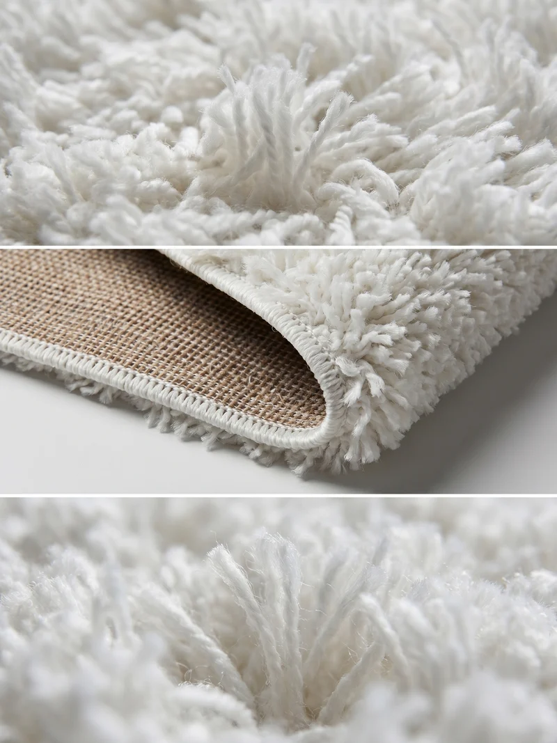 Shaggy Hochflor-Teppich – Helle Naturtöne | 5 cm Florhöhe extra weich