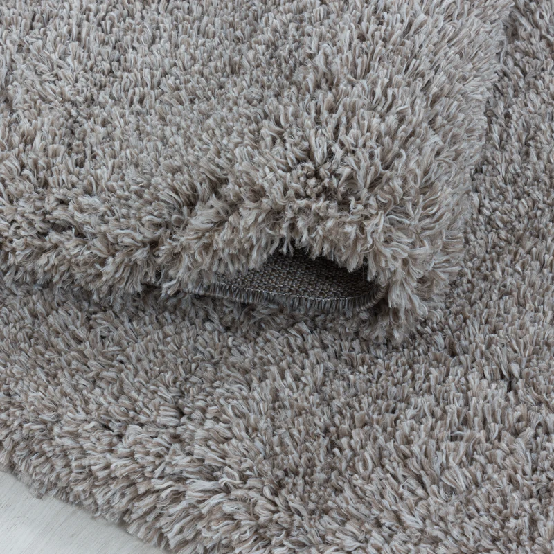 Shaggy Hochflor-Teppich – Helle Naturtöne | 5 cm Florhöhe extra weich