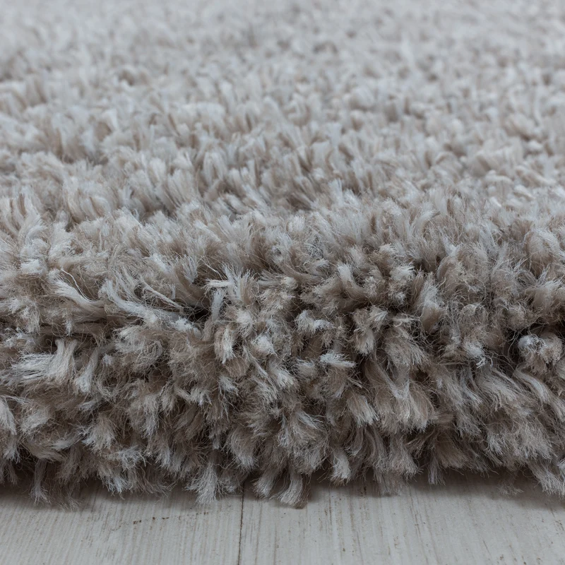 Shaggy Hochflor-Teppich – Helle Naturtöne | 5 cm Florhöhe extra weich