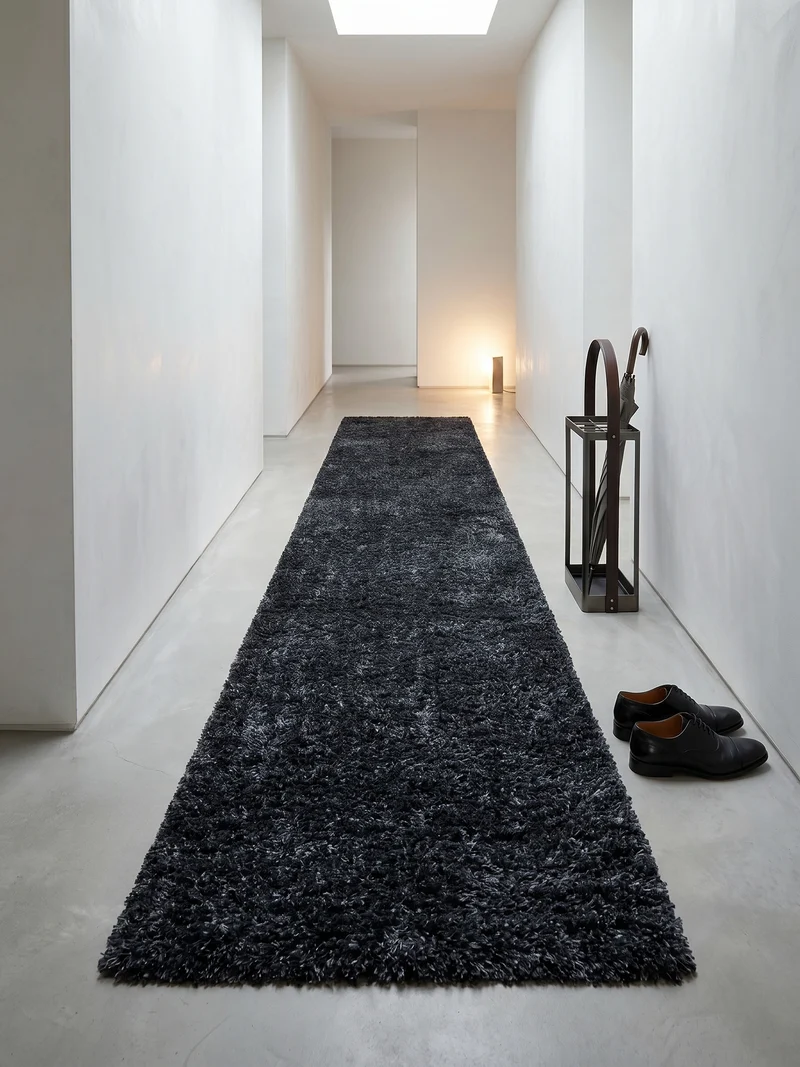 Shaggy Hochflor-Teppich – Moderne Grautöne | 5 cm Florhöhe extra weich