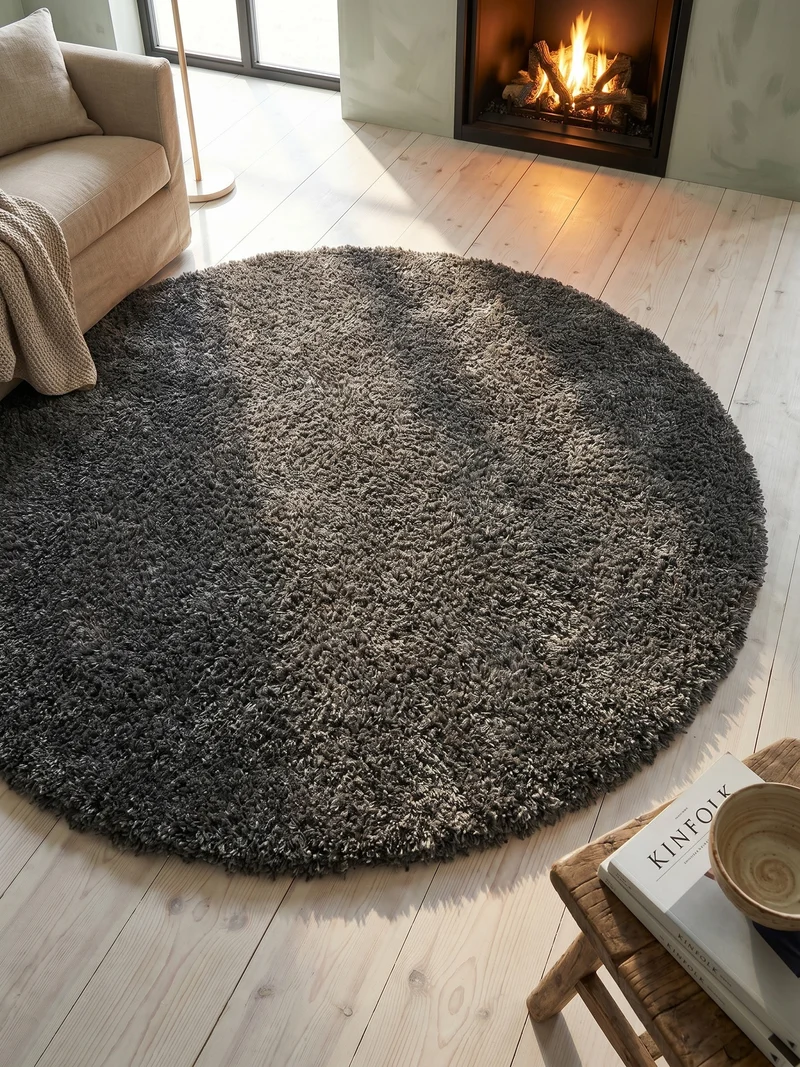 Shaggy Hochflor-Teppich – Moderne Grautöne | 5 cm Florhöhe extra weich