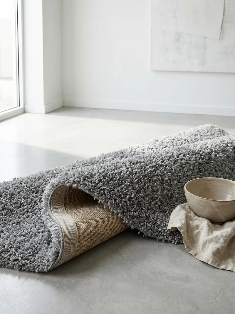 Shaggy Hochflor-Teppich – Moderne Grautöne | 5 cm Florhöhe extra weich