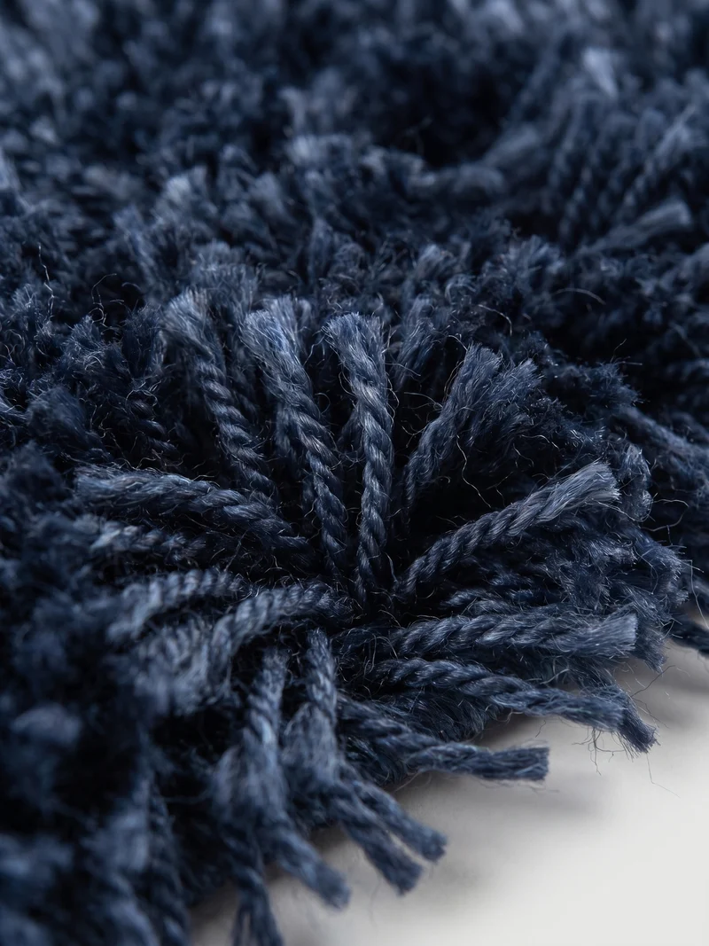 Shaggy Hochflor-Teppich – Kühle Frischtöne | 3 cm Florhöhe waschbar