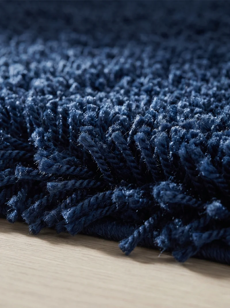 Shaggy Hochflor-Teppich – Kühle Frischtöne | 3 cm Florhöhe waschbar