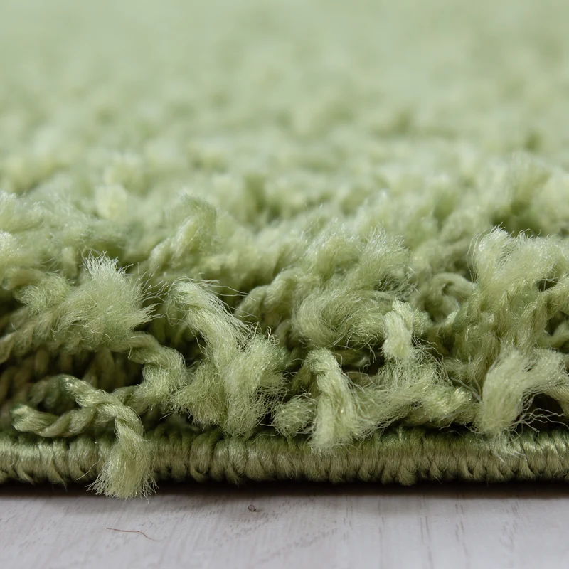 Shaggy Hochflor-Teppich – Kühle Frischtöne | 3 cm Florhöhe waschbar