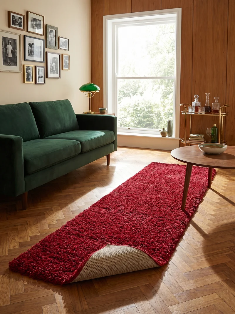 Shaggy Hochflor-Teppich – Lebhafte Akzente | 3 cm Florhöhe waschbar