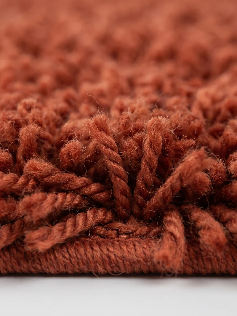 Shaggy Hochflor-Teppich – Warme Erdtöne | 3 cm Florhöhe waschbar